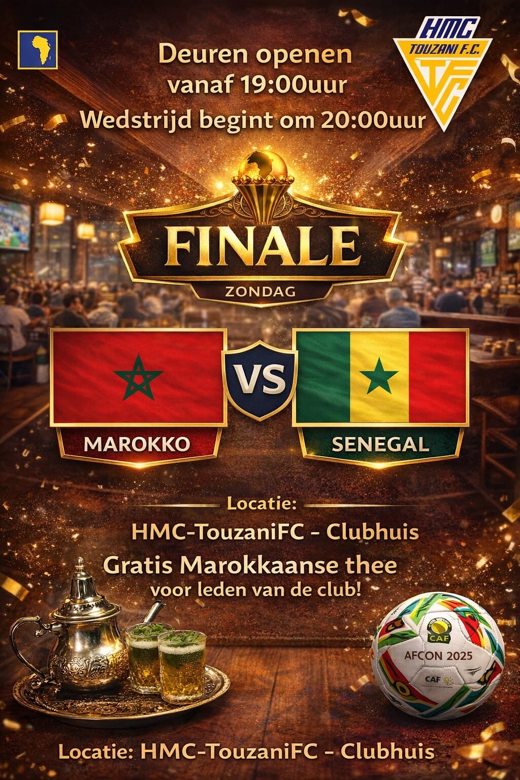 FINALE AFRIKA CUP IN ONS CLUBHUIS FINALE AFRIKA CUP IN ONS CLUBHUIS